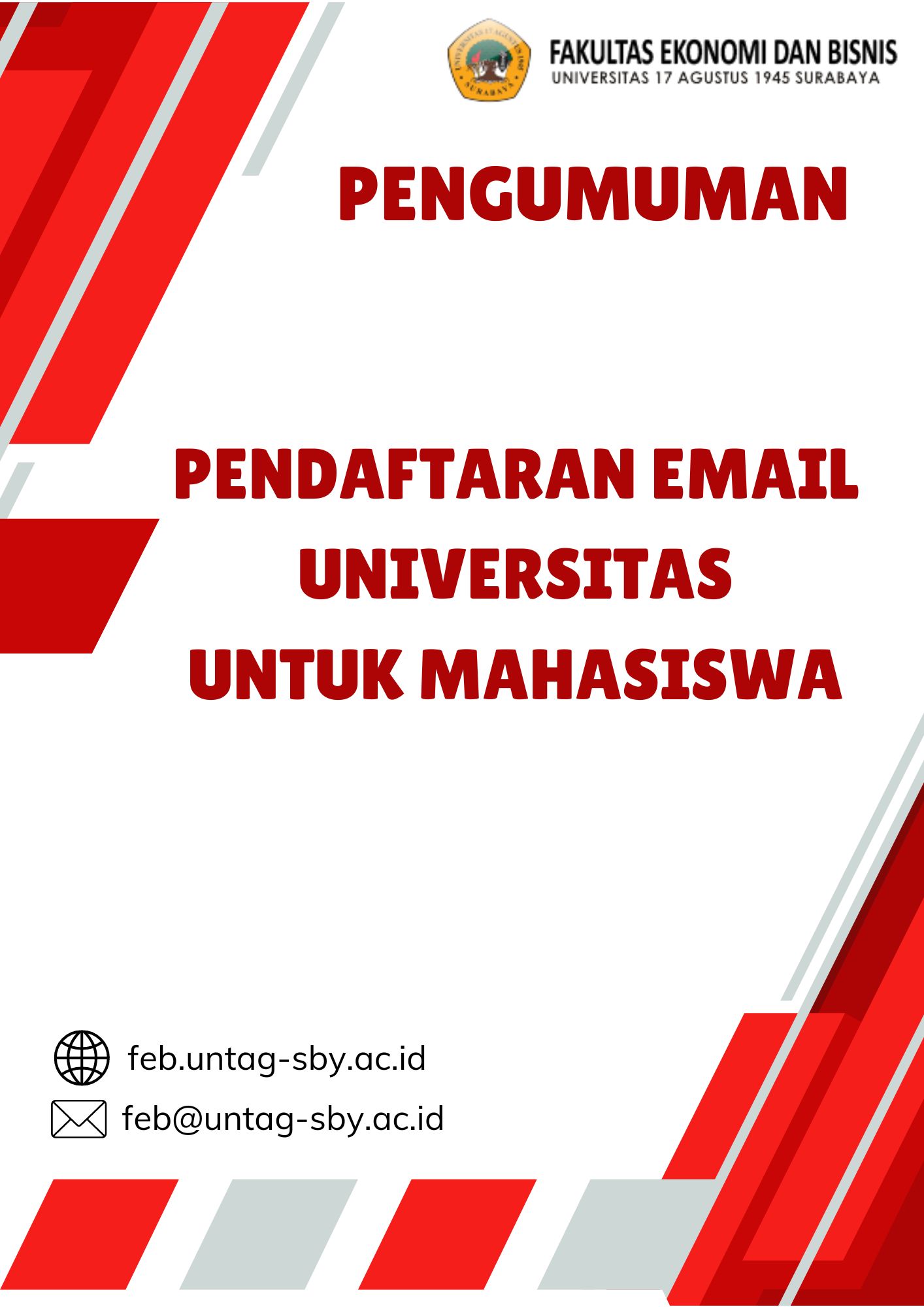 AKUN EMAIL MAHASISWA UNTAG SURABAYA